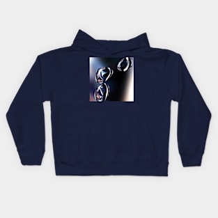 droplet reflections 3d digital art Kids Hoodie